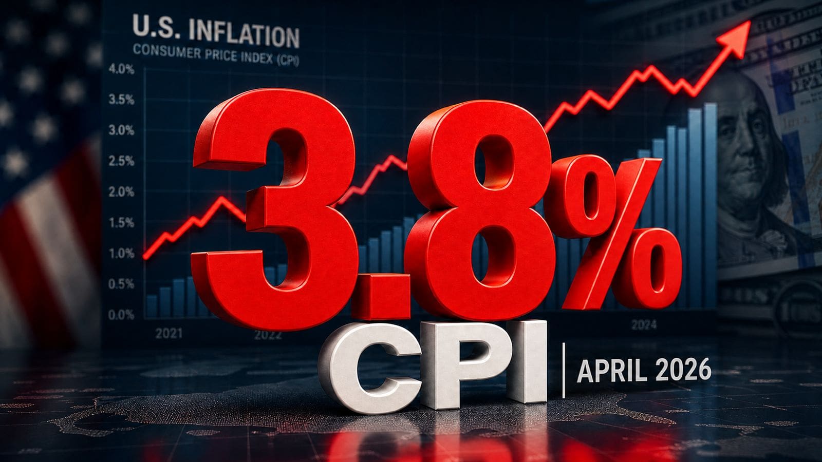 US CPI inflation rises to 3.8% in April 2026 inflation chart showing rising US consumer price index and economic trend analysis
