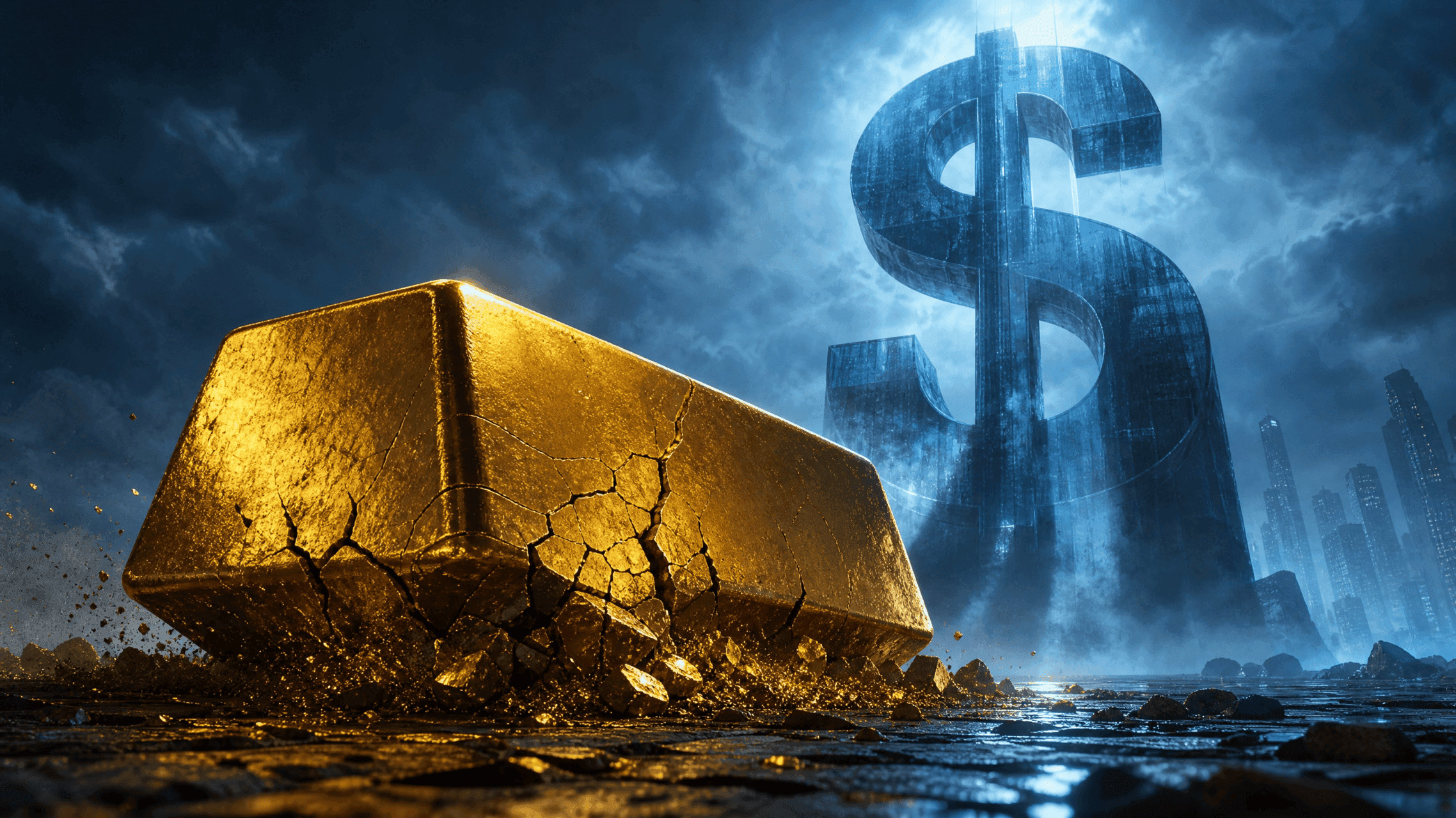 Gold price showing sharp decline below $4,000 as US Dollar Index surges to a 13-month high, reflecting strong bearish momentum in XAU/USD markets.
