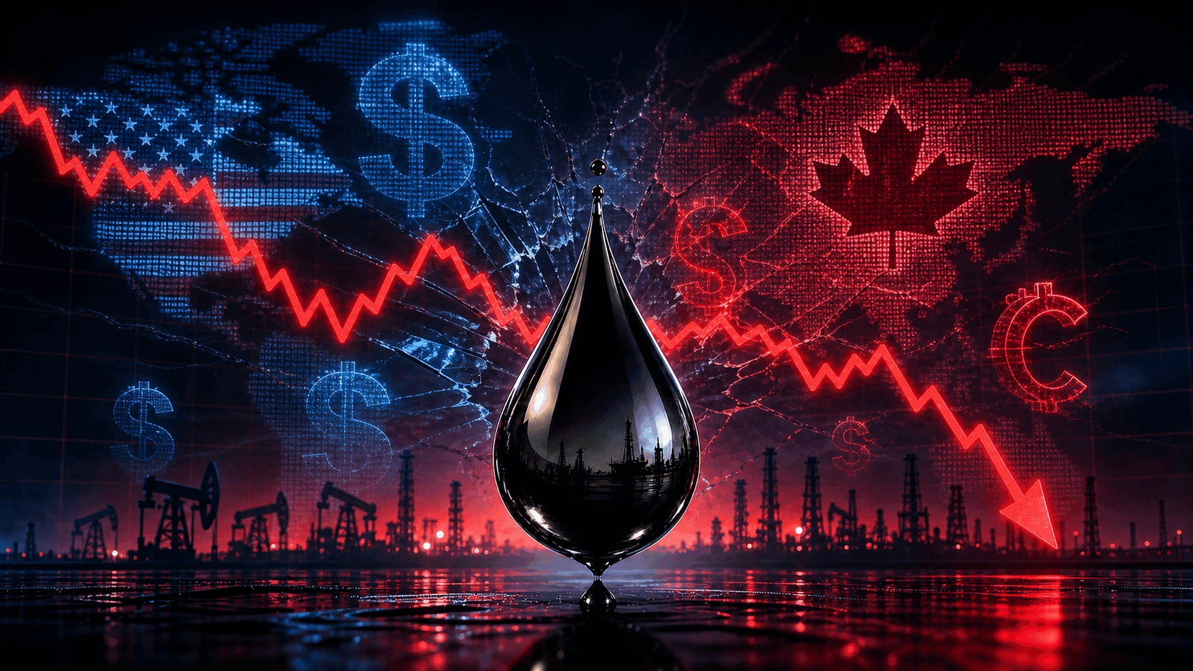 Oil drops as Brent crude falls to a four-month low, impacting forex markets, USD/CAD trading, inflation outlook, and global risk sentiment.