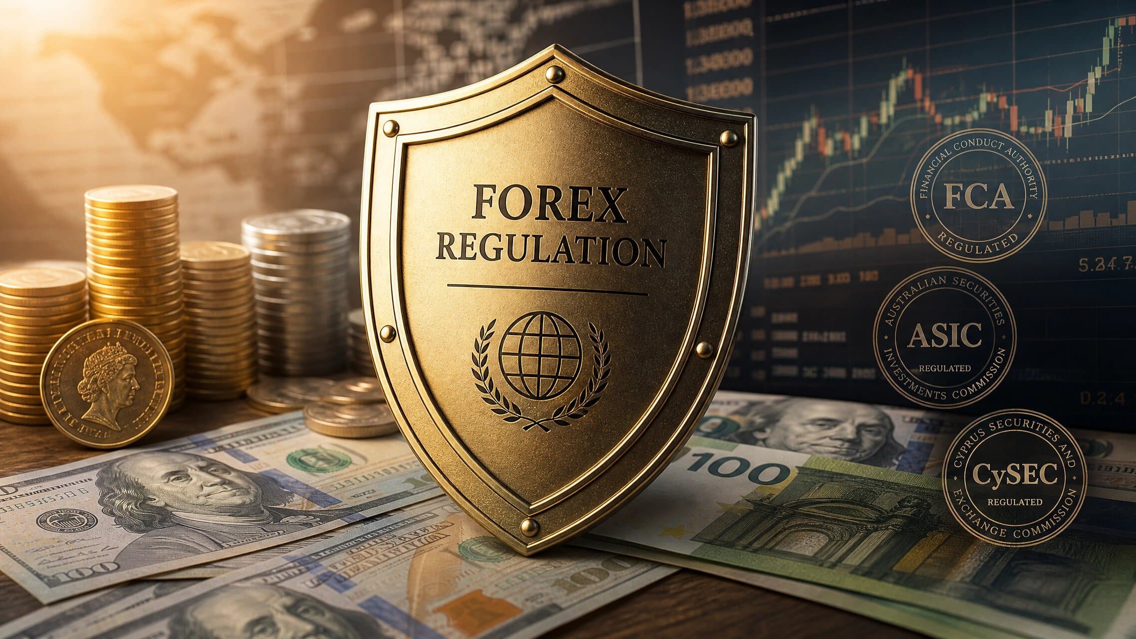 Forex regulations explained with FCA, ASIC, CySEC and different forex broker licenses