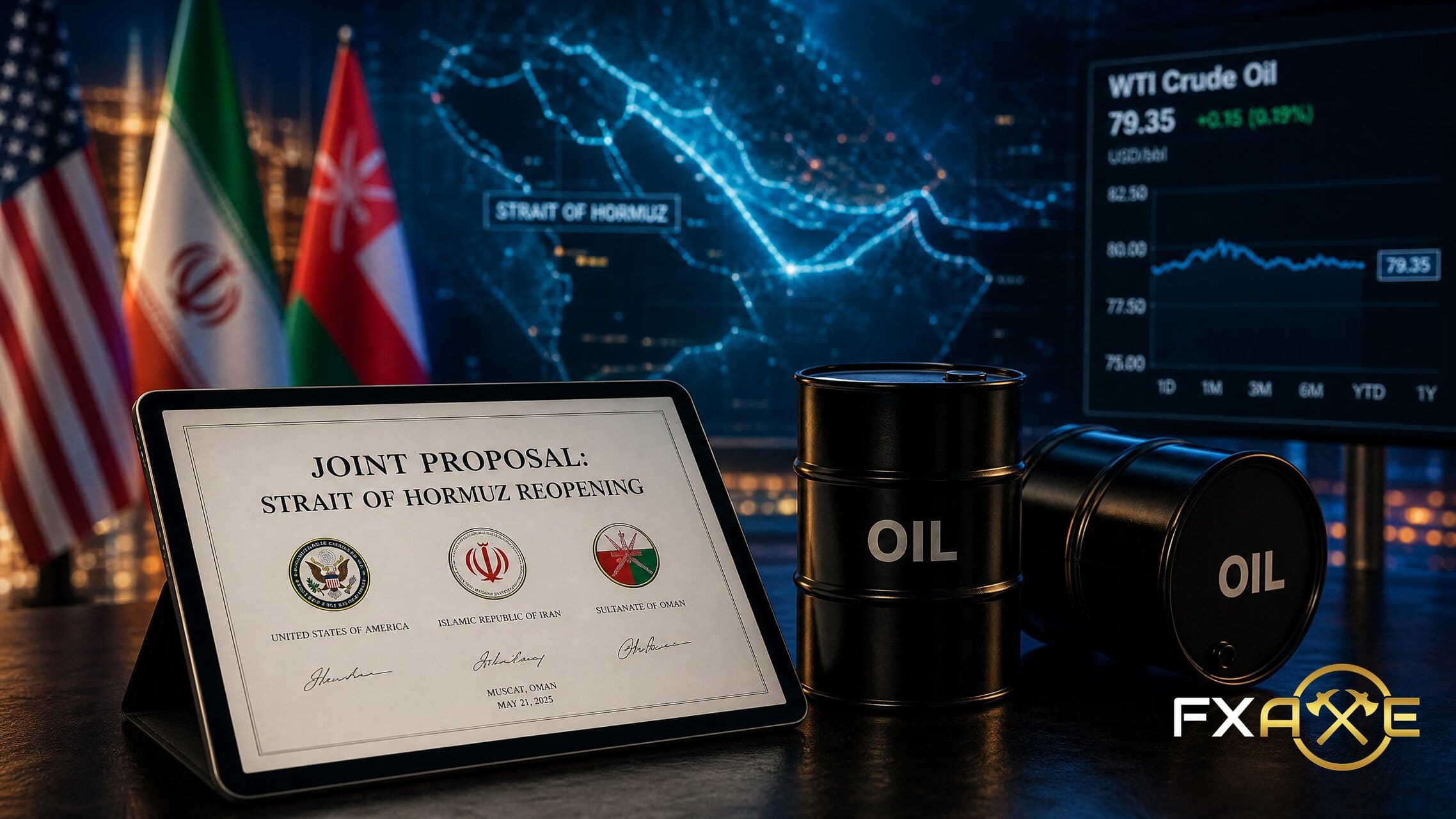 Oil Prices Hold Below $80 as Iran-Oman Proposal Raises Hopes for Strait of Hormuz Reopening