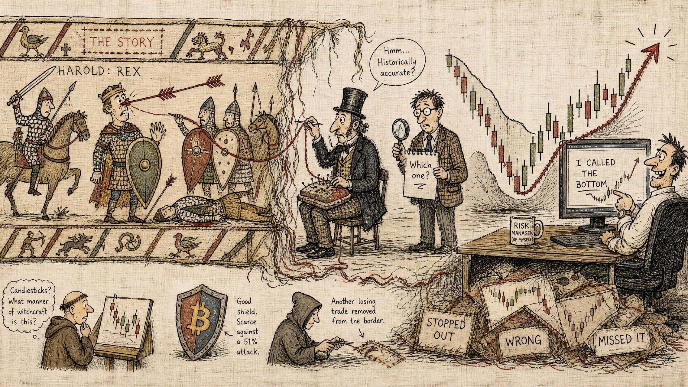 Bayeux Tapestry showing Harold Godwinson and the famous arrow in the eye