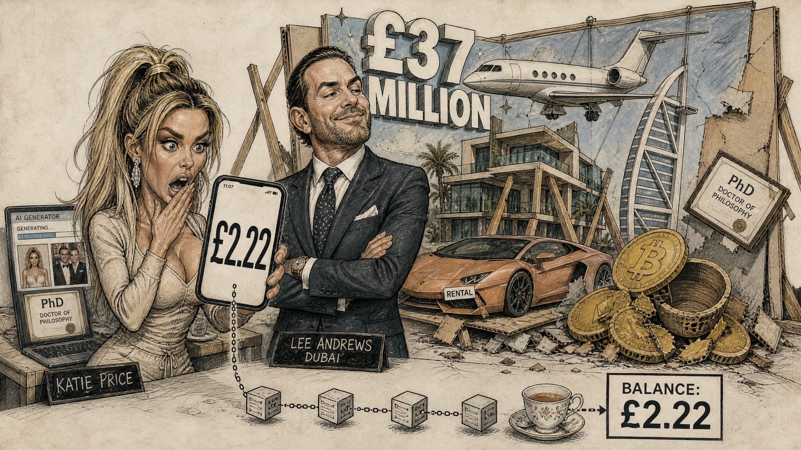 Katie Price checking a crypto wallet after a &pound;37 million cryptocurrency claim